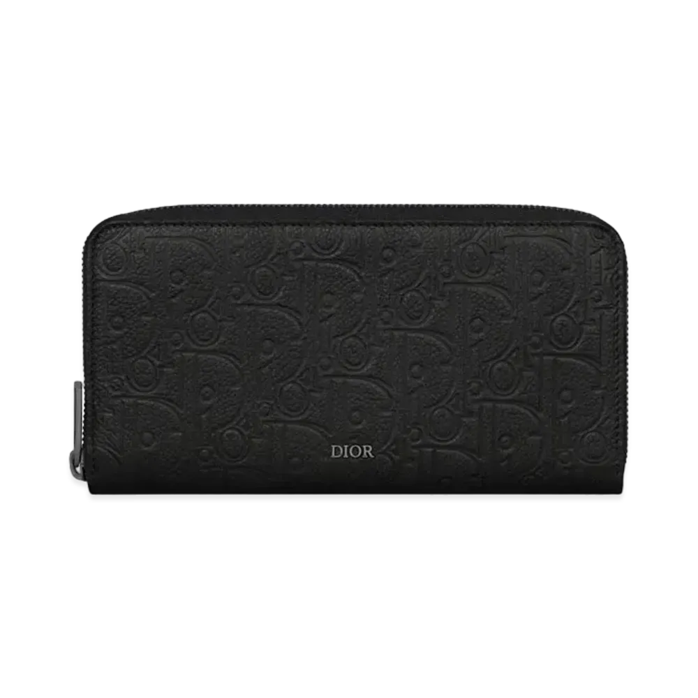 Dior Zipped Long Wallet Dior Gravity Leather "Black"