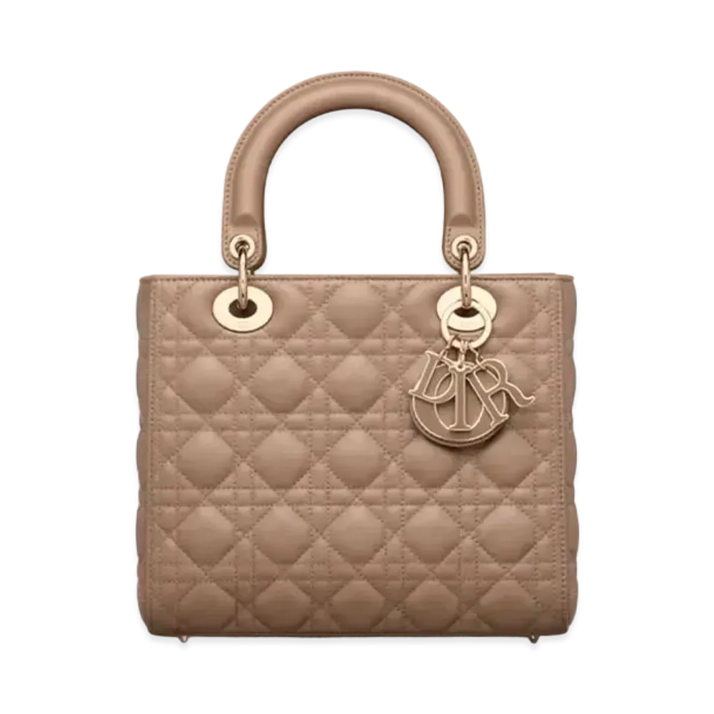Dior Lady Dior Medium Bag Canage Lamskin "Tope"