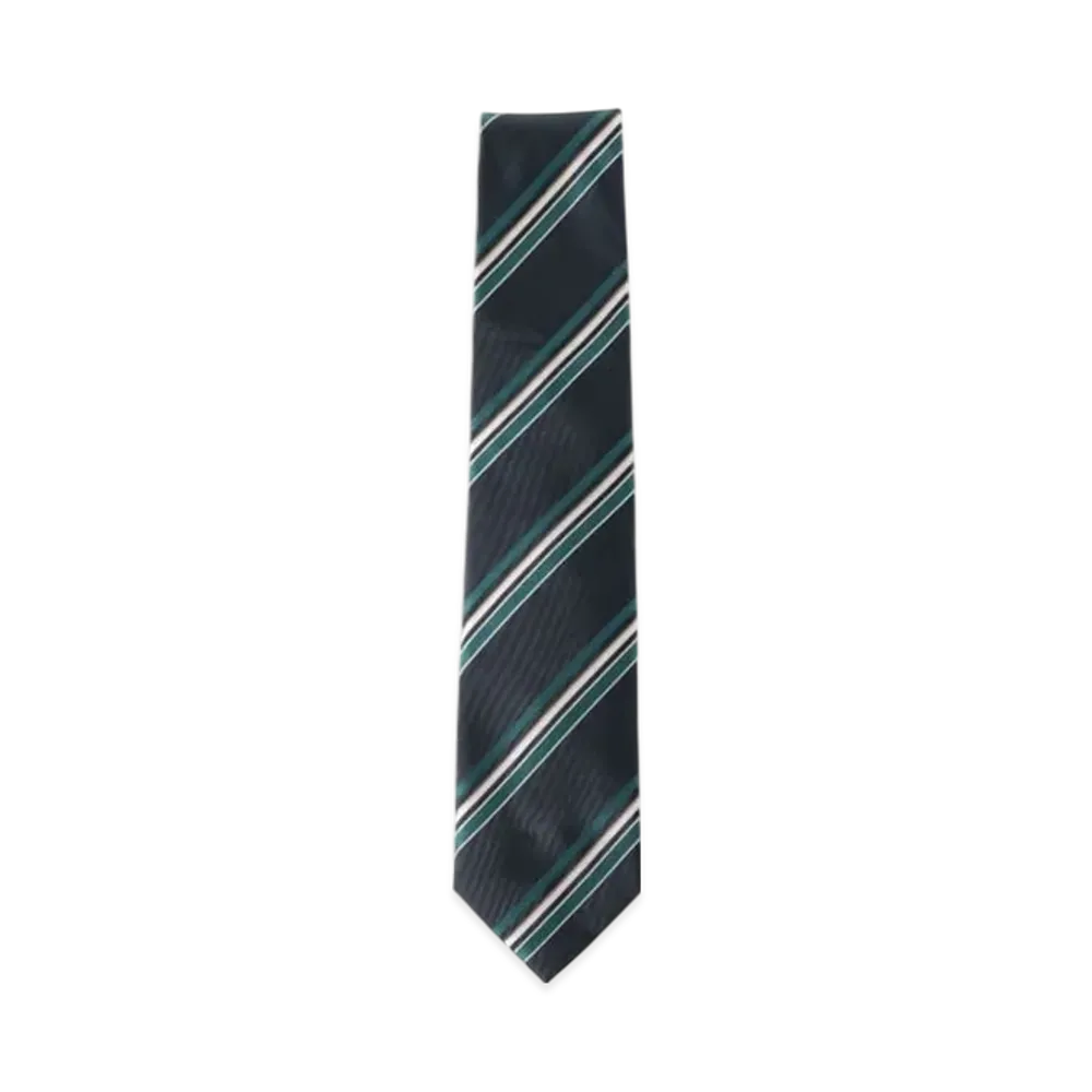 BEAMS Silk Striped Tie "Navy"