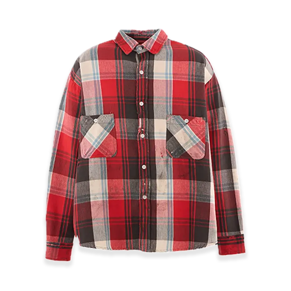 SAINT Mxxxxxx Flannel Shiirt/Check "Red/Gray"