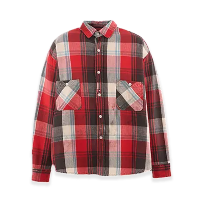 SAINT Mxxxxxx Flannel Shiirt/Check "Red/Gray"