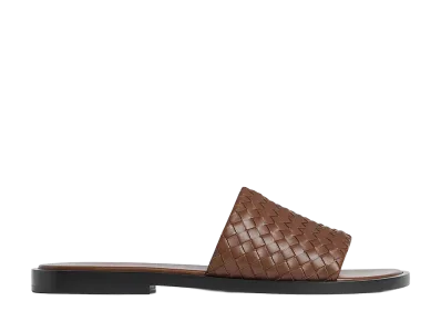Bottega Veneta Elio Mules "Dark Leather"