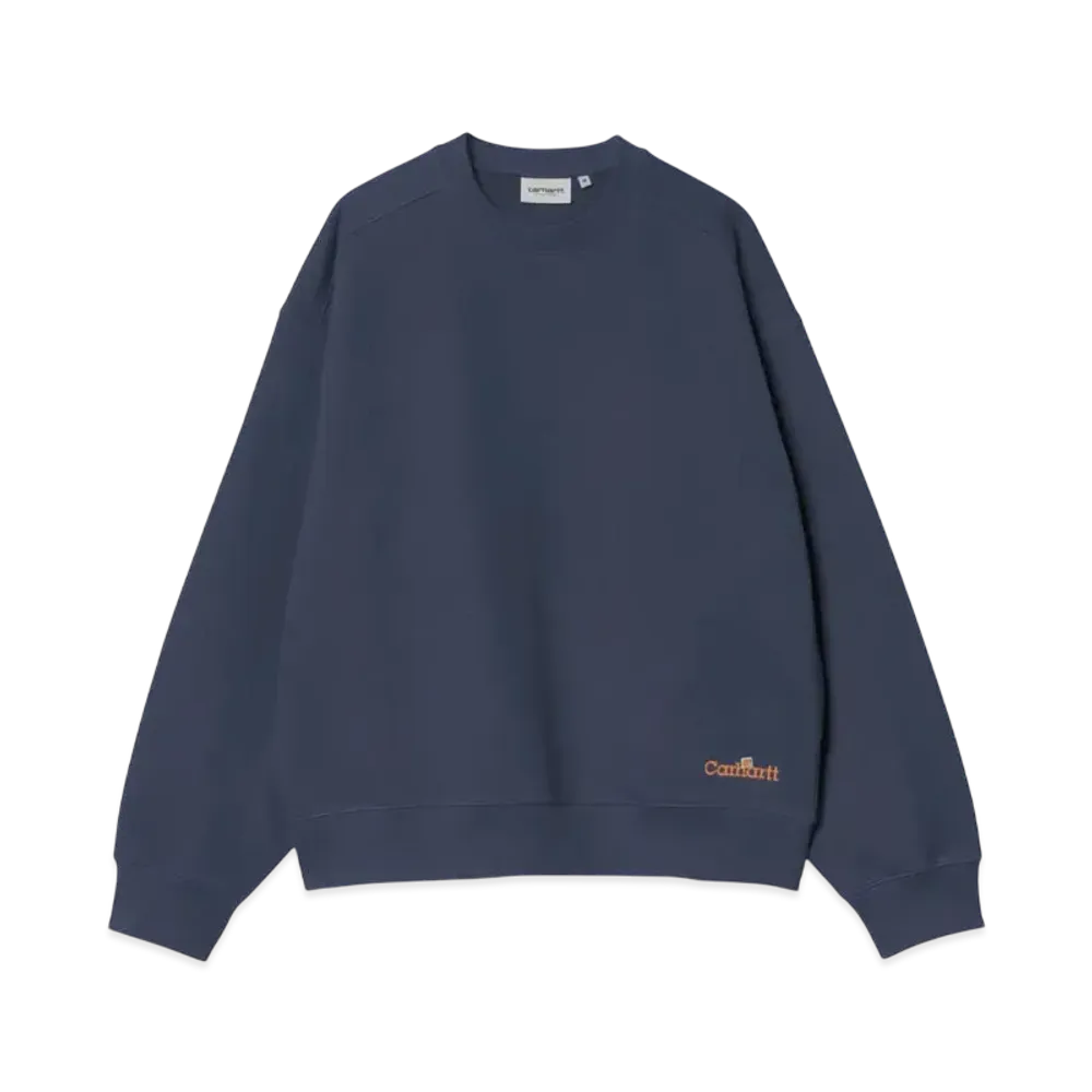 Carhartt WIP Label Script Sweat "Blue"