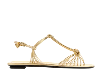 PRADA Women's Leather Sandals "Gold"