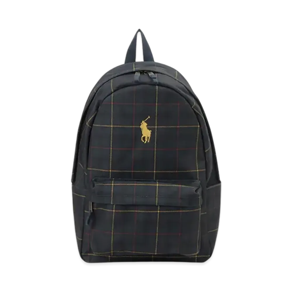 Polo Ralph Lauren Children Print Backpack "Polo Plaid Green"