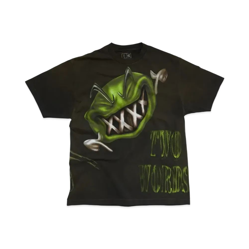 Travis Scott Cactus Jack x WWE Two Words Tee "Black"