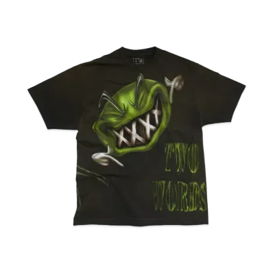 Travis Scott Cactus Jack x WWE Two Words Tee "Black"