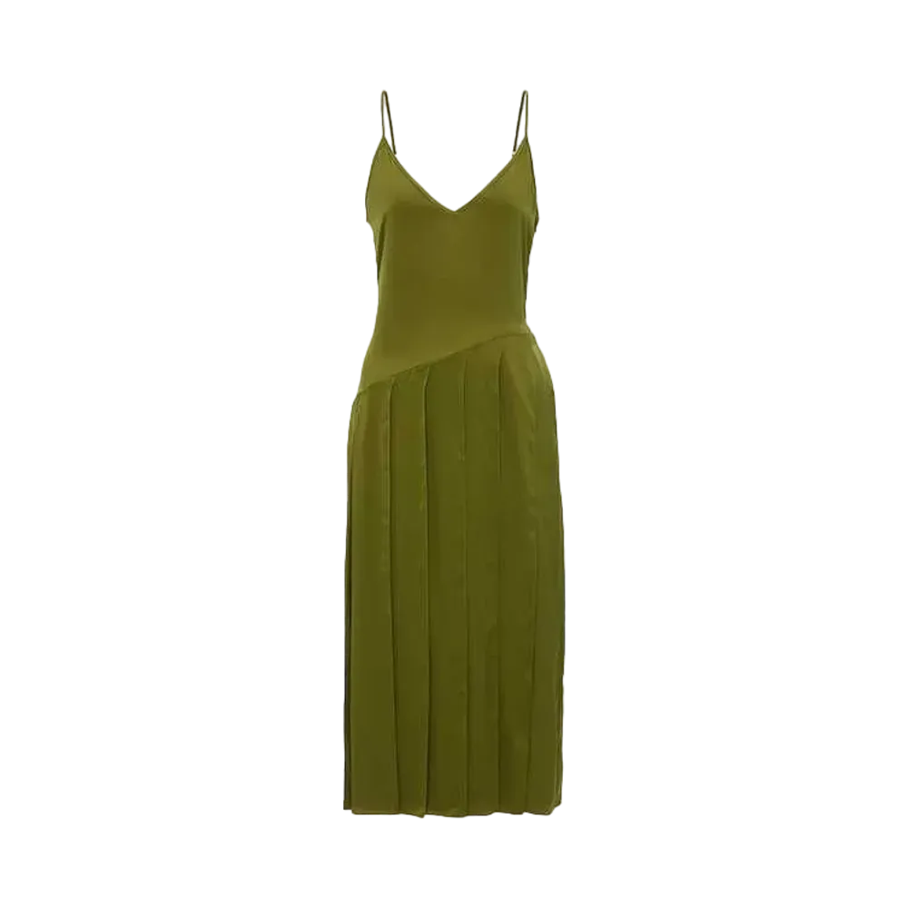 JW ANDERSON Ribbon Panel Dress "Green"