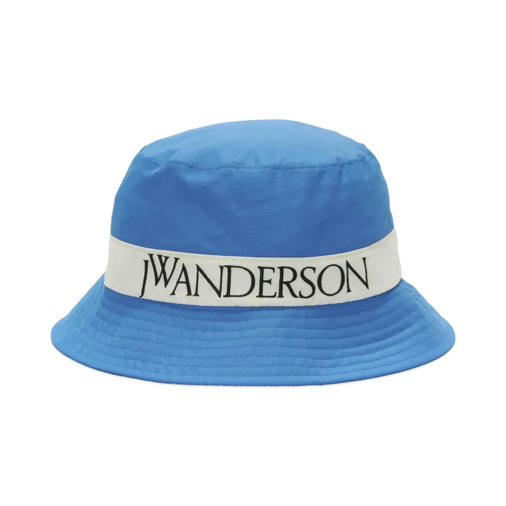 JW ANDERSON Logo Bucket Hat #1 "White/Blue"