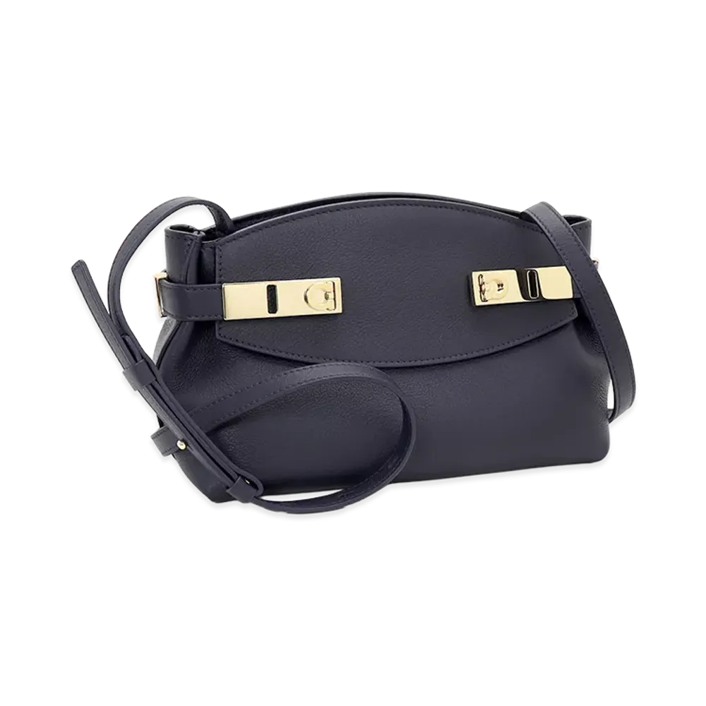 Salvatore Ferragamo Women's Hug Soft Crossbody Bag (XS) Shoulder Bag "Midnight"