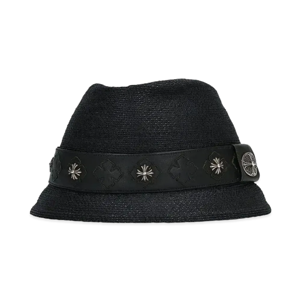 Chrome Hearts Fedora Classic Oval Straw Hat "Black"