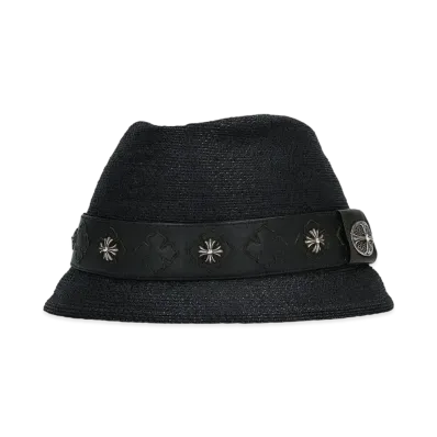 Chrome Hearts Fedora Classic Oval Straw Hat "Black"