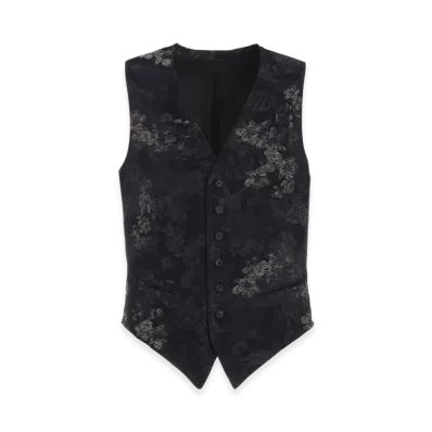 S'YTE Faded Floral Jacquard Vest "Black"