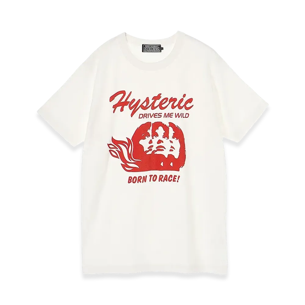 HYSTERIC GLAMOUR Born To Race Tee "White"