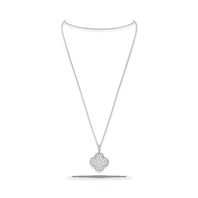 Van Cleef & Arpels Magic Alhambra long necklace 1 motif "18K White gold/Diamond"