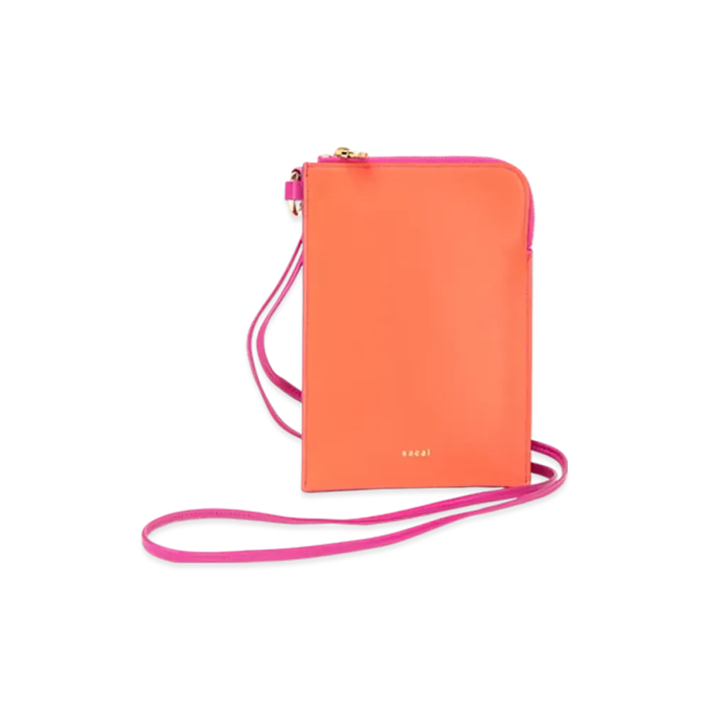 sacai Bicolor Mobile Pouch "Orange/Pink"