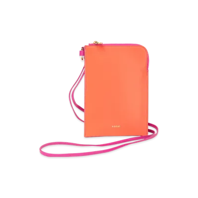 sacai Bicolor Mobile Pouch "Orange/Pink"