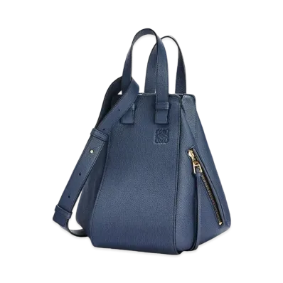LOEWE Small Hammock Bag In Pebble Grain Calfskin "Ocean"