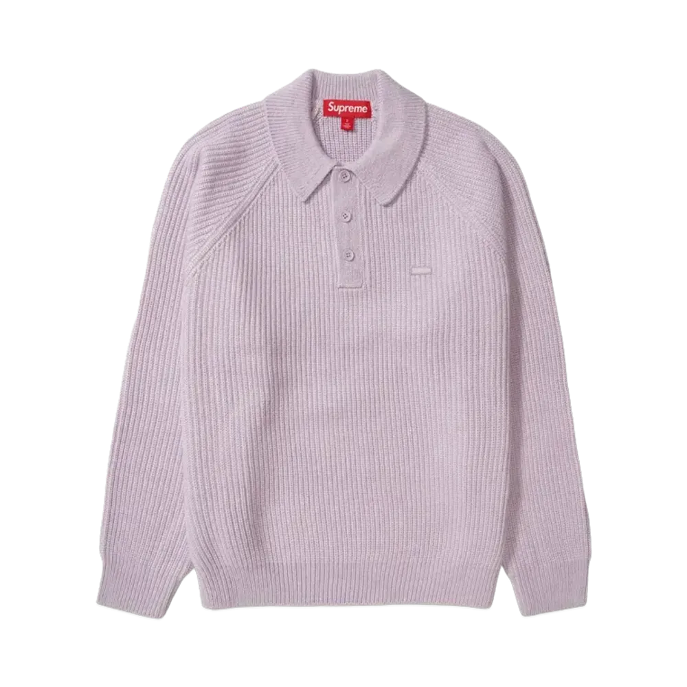 Supreme Small Box Polo Sweater (25FW) "Lavender"