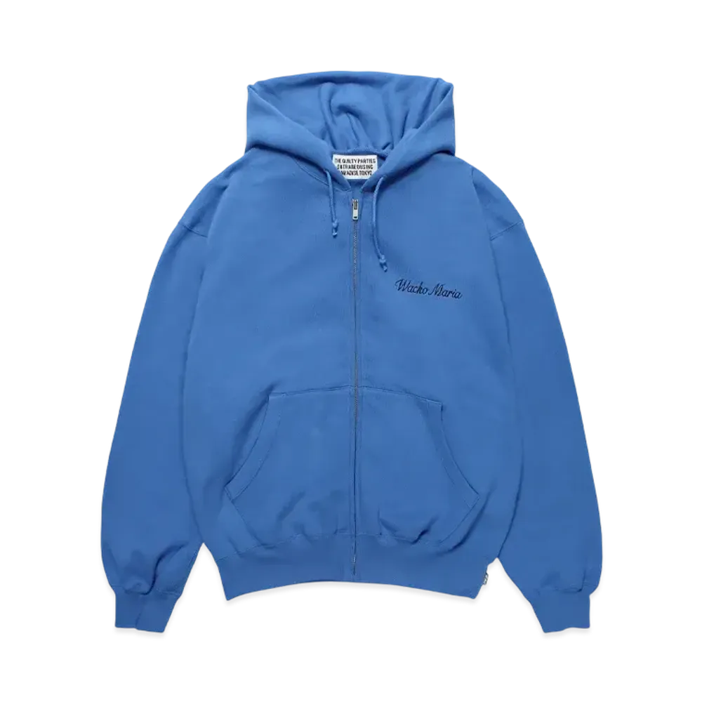 WACKO MARIA Middle Weight Zip Hooded Sweat Shirt "Blue"