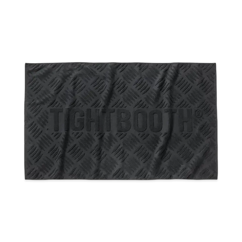 TIGHTBOOTH Checker Plate Jacquard Bath Towel "Black"