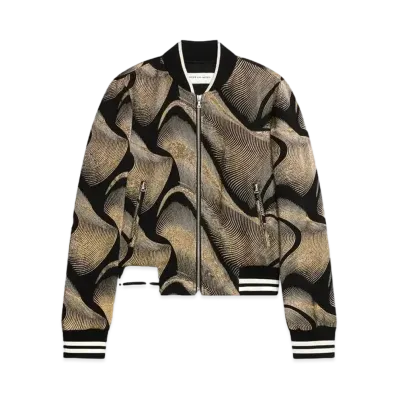 DRIES VAN NOTEN Jacquard Bomber "Black"