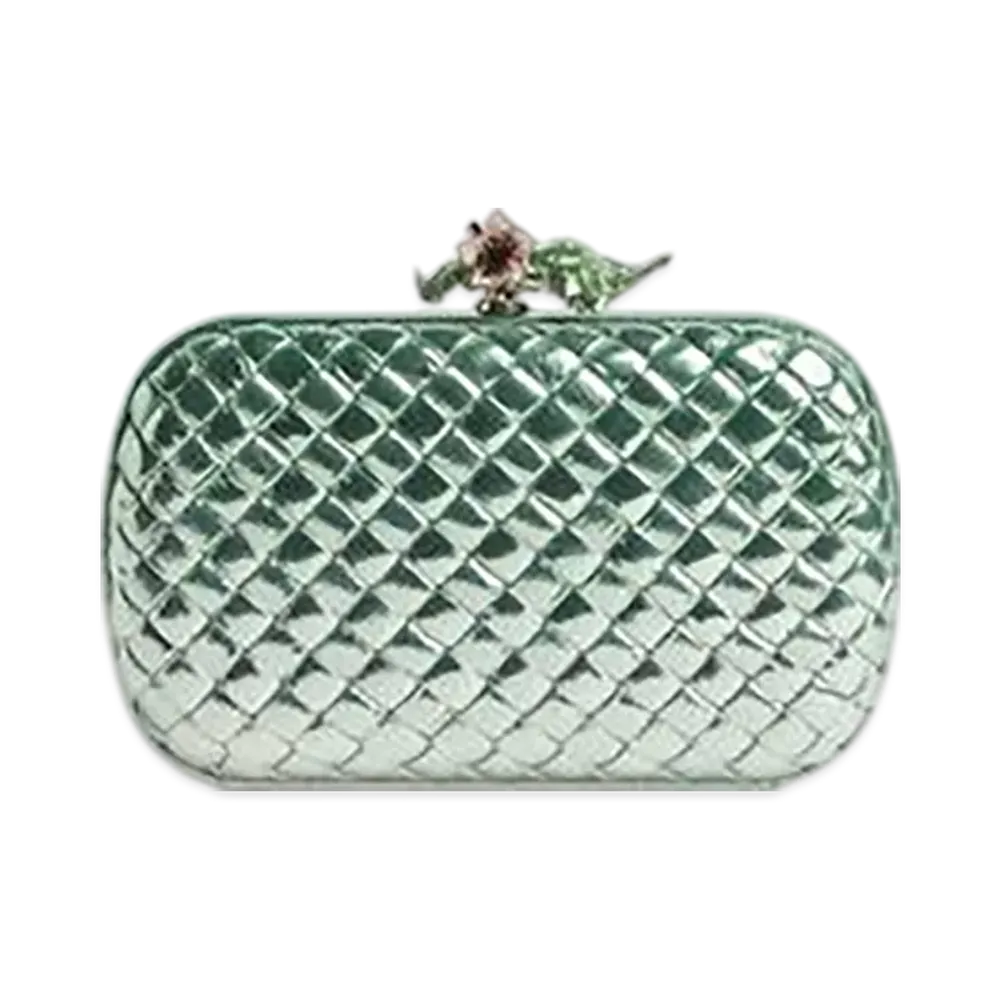 Bottega Veneta Knot "Fresh Mint/Silver"