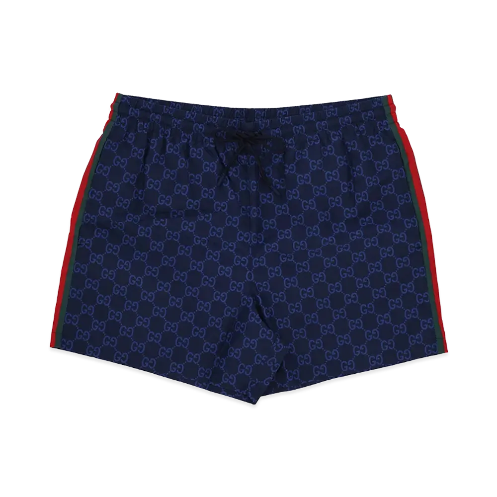 GUCCI 'Nastro Web' GG And '' Swimsuits "Blue"