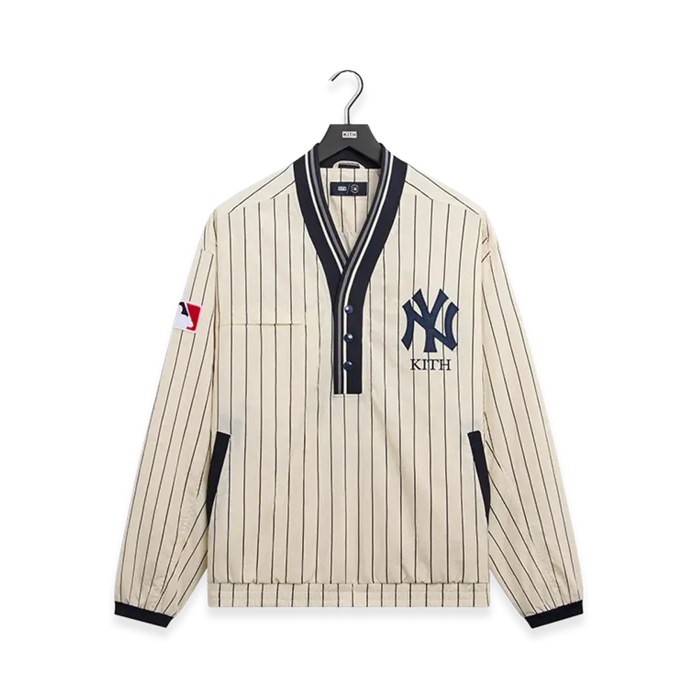 Kith x The New York Yankees Nylon Raffi Pullover "Sandrift"