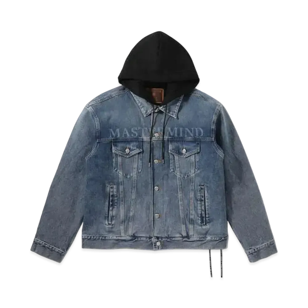 mastermind WORLD Hooded Denim Trucker Jacket "Indigo"