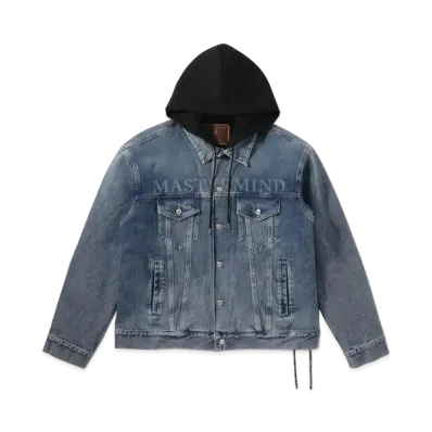 mastermind WORLD Hooded Denim Trucker Jacket "Indigo"