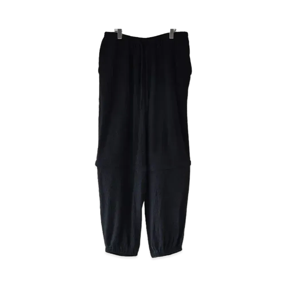 COMOLI Silk Nep Viera Convertible Pants "Black"