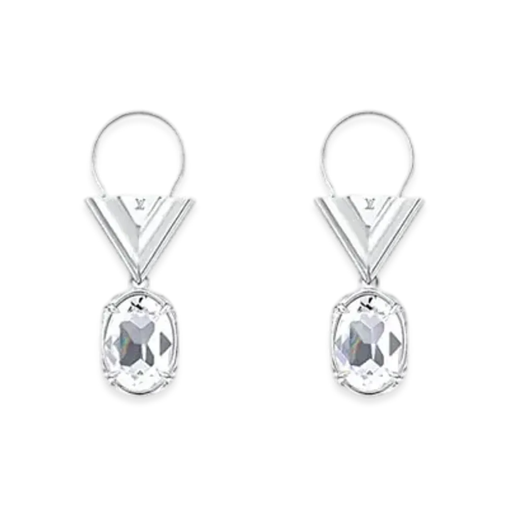 Louis Vuitton V for Vuitton Earrings "Palladium"