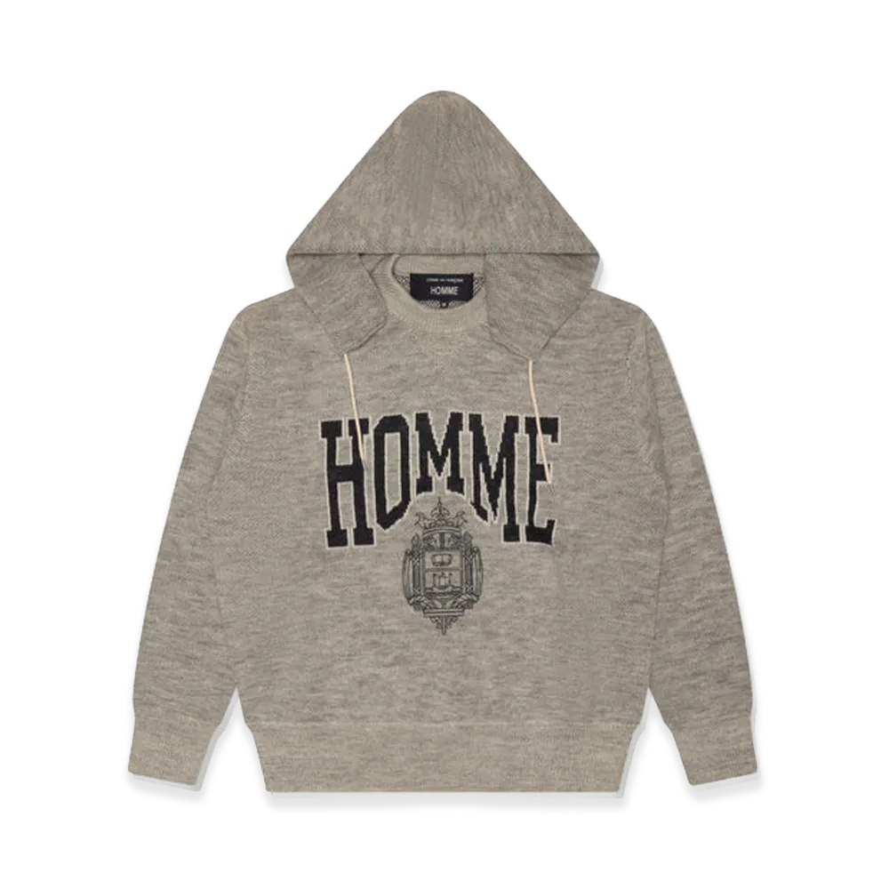 COMME des GARCONS HOMME Wool Jacquard Pigment Print Knitwear "Grey"
