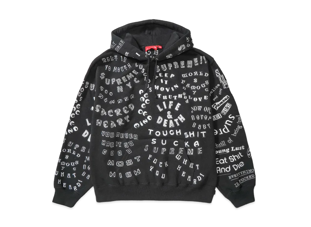 Supreme Too Deadly Hooded Sweatshirt "Black"