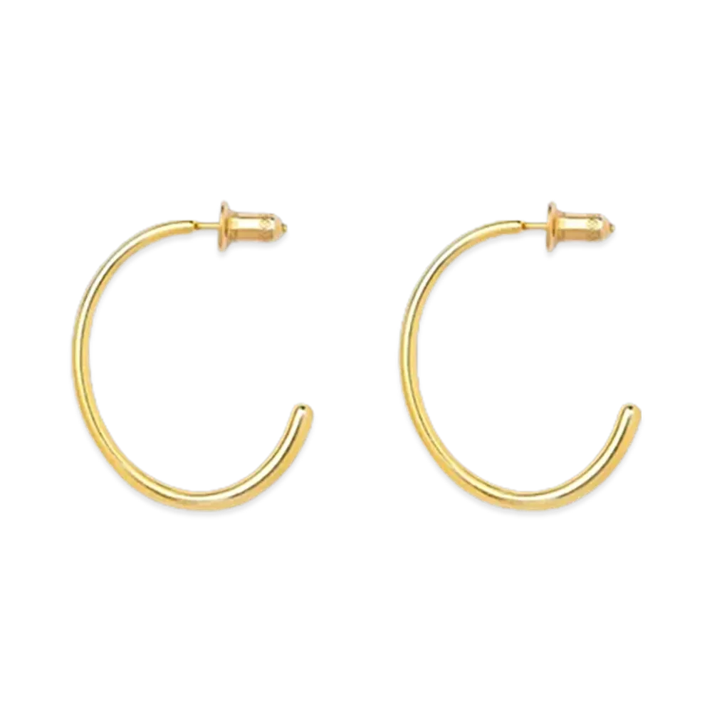 HYKE x END CUSTOM JEWELLERS Women's Small Round Tapered Earrings "Gold"