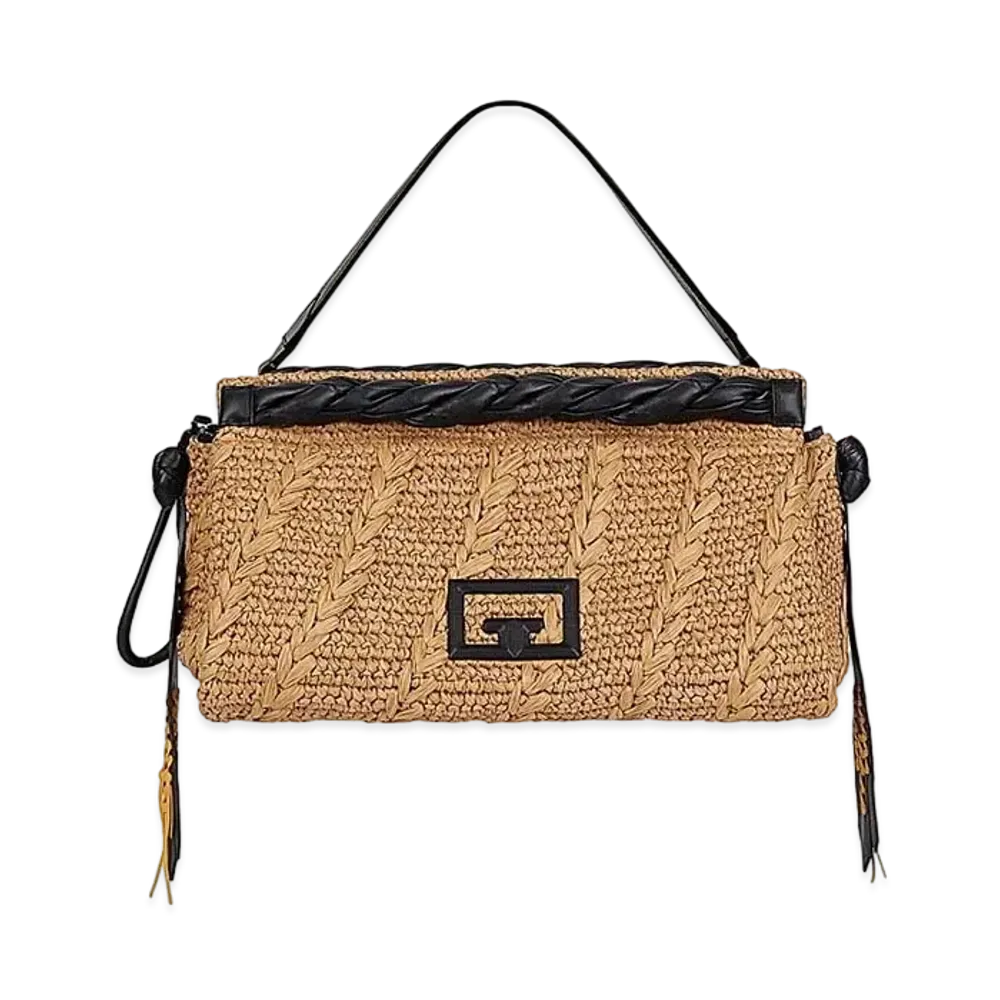 GIVENCHY ID93 Raffia Shoulder Bag "Brown"