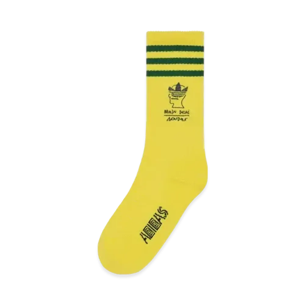 adidas x Brain Dead Sock "Bright Yellow/Amazon Green/Collegiate Navy"