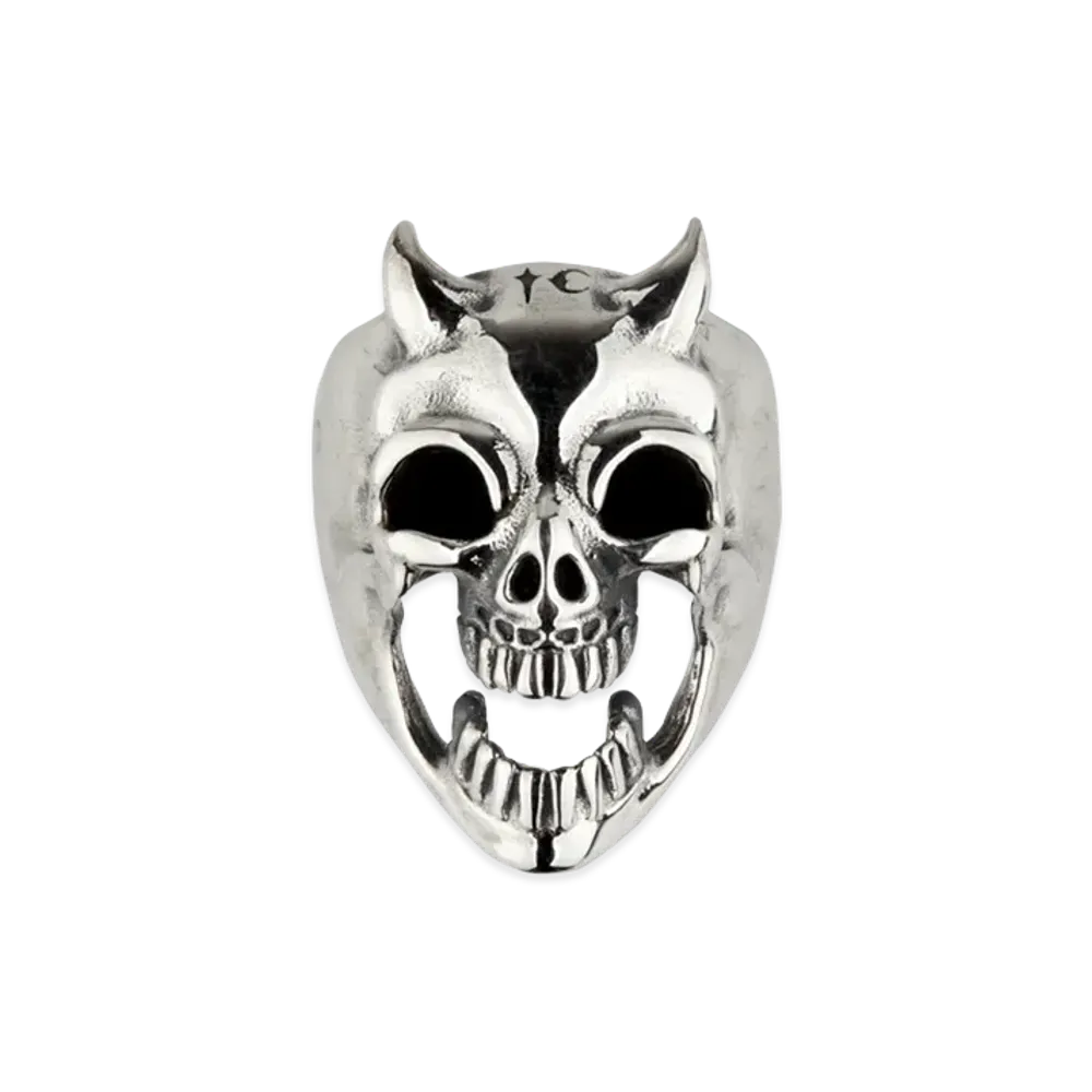 THUG CLUB TC Riding Skull Ring "Silver"