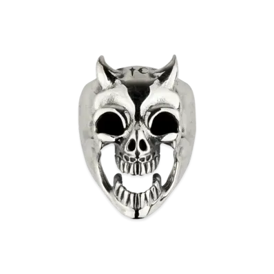 THUG CLUB TC Riding Skull Ring "Silver"