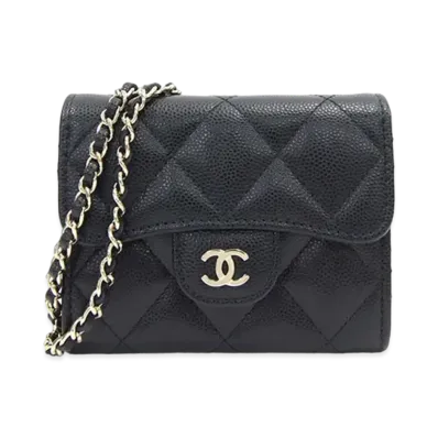 CHANEL Classic Chain Clutch Caviar Skin "Black"