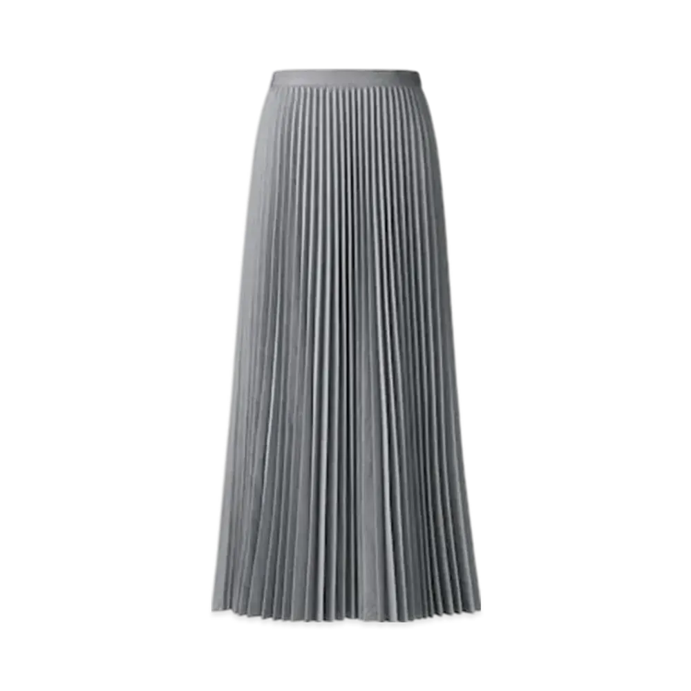 Uniqlo C Women'S Pleated Long Skirt "Gray"