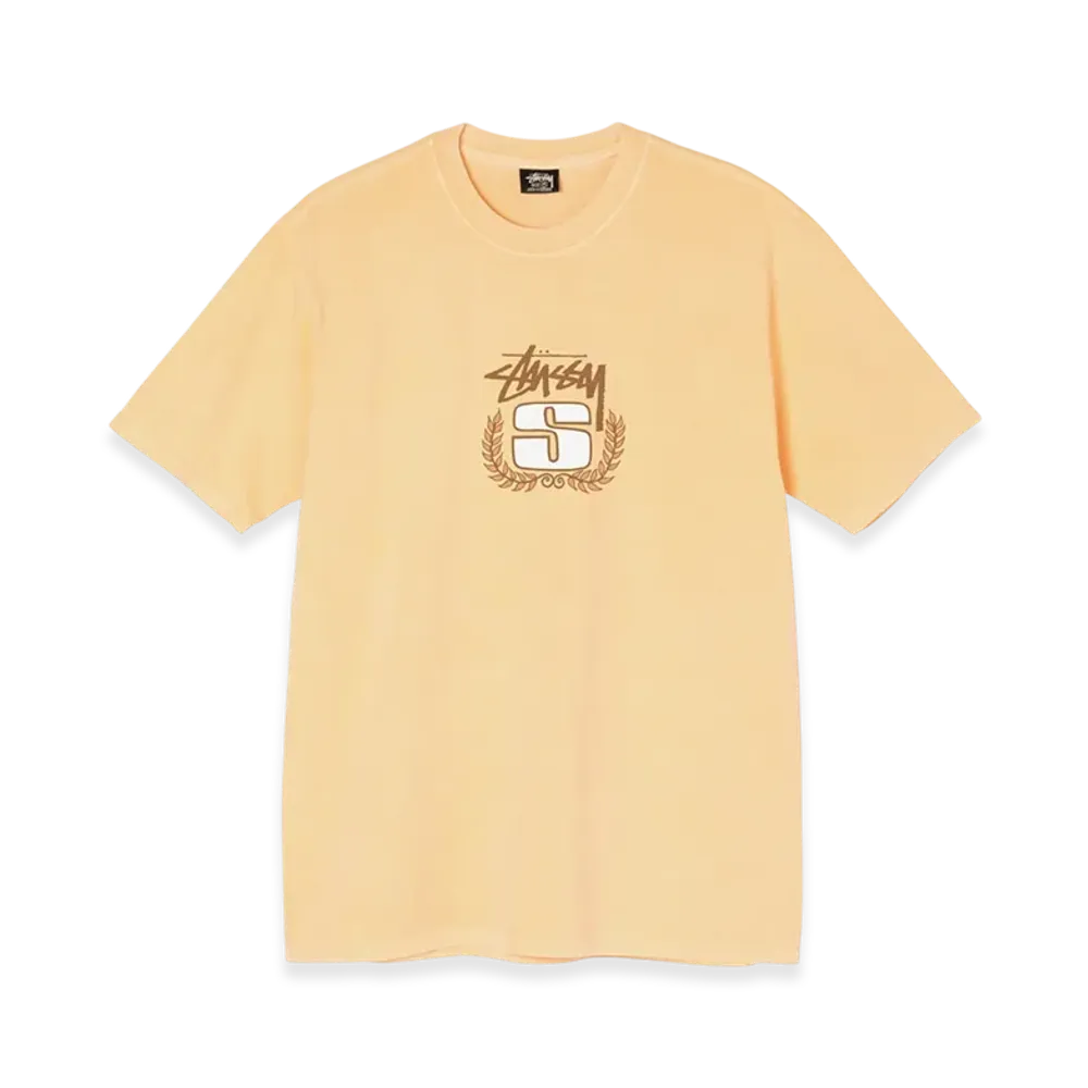 Stussy S Wreath Pigment Dyed Tee "Peach"
