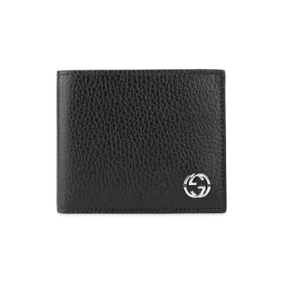 GUCCI Interlocking G Coin Wallet "Black/Blue"