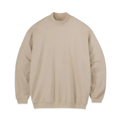 Graphpaper High Gauge Soft Terry Mock Neck "Beigh"