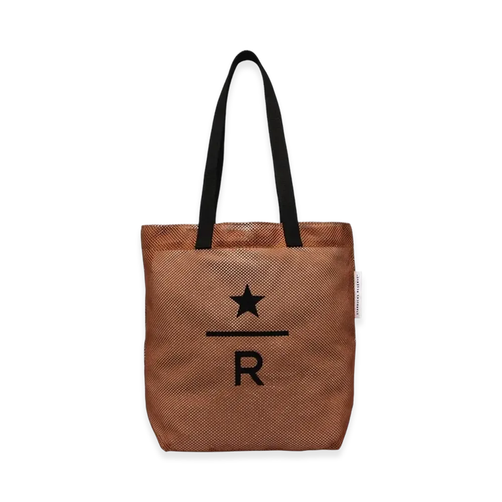 STARBUCKS STAND x BEAMS Reserve Mesh Tote Bag "Brown"