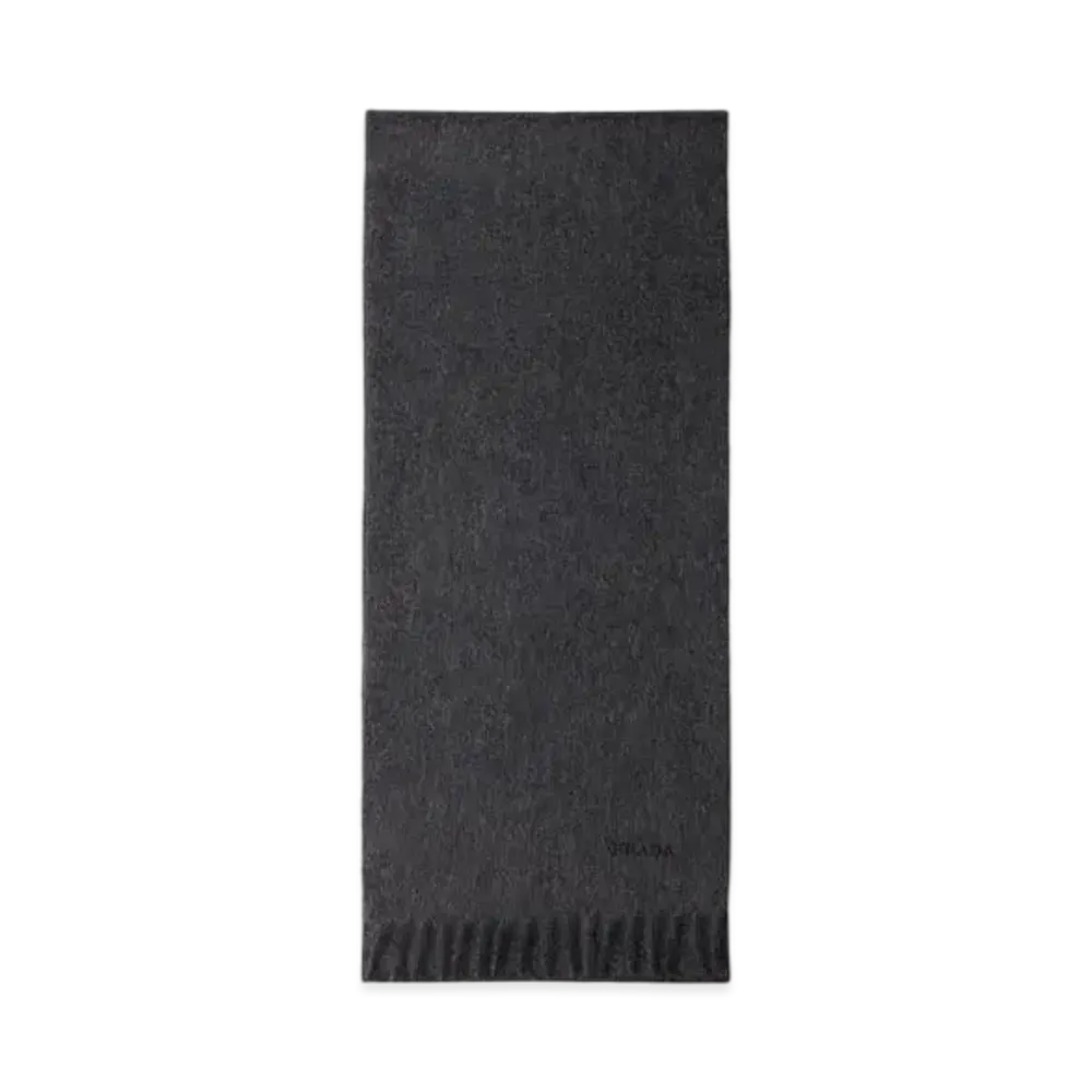 PRADA Cashmere Scarf "Dark Gray"