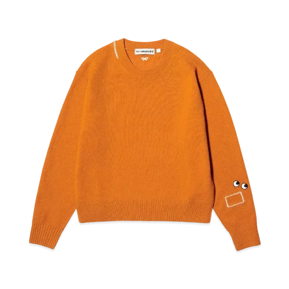 Uniqlo X Anya Hindmarch Premium Lamb Crew Neck Sweater "Orange"