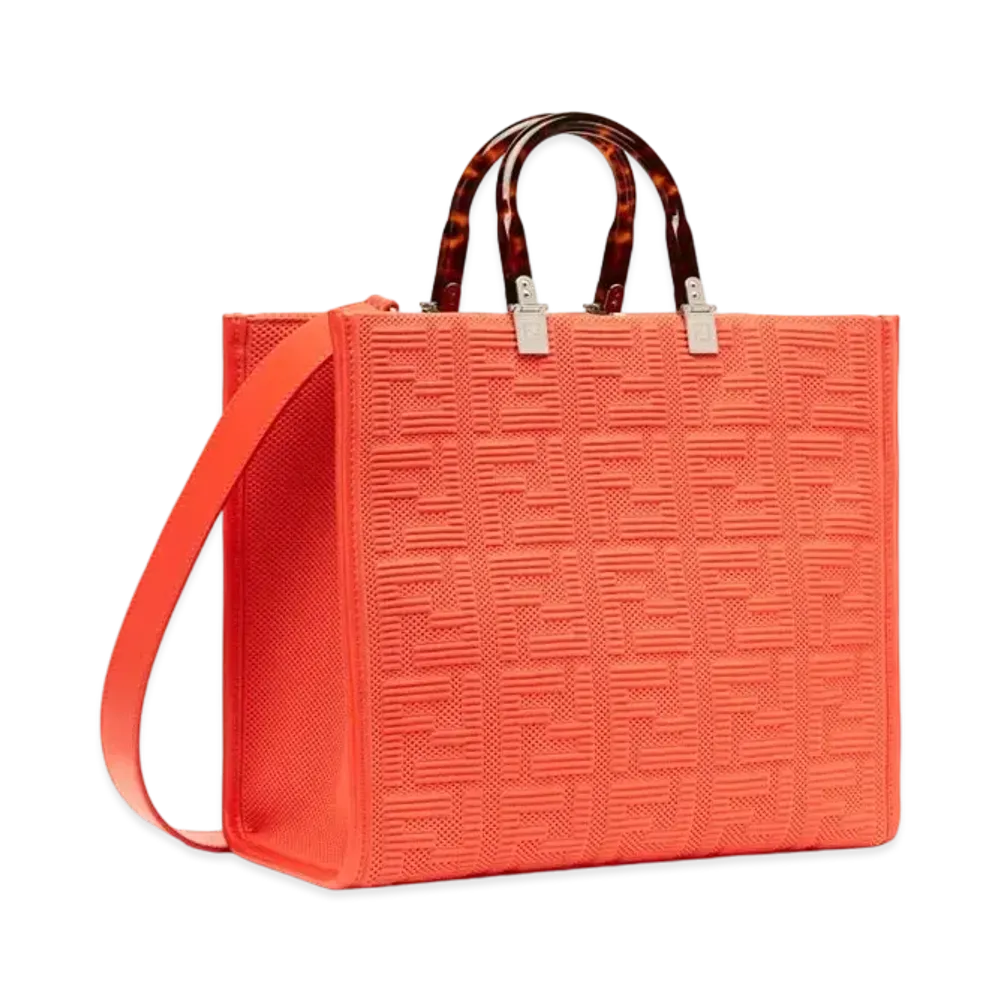 FENDI Sunshine Medium Ff Fabric Shopper "Red"