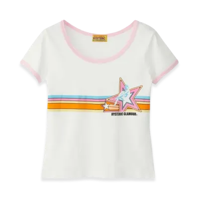 HYSTERIC GLAMOUR Star Girl Chibi T-Shirt "White"